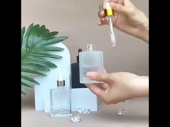 30 ml 50 ml frasco de óleo essencial frito preto quadrado