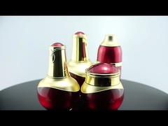50g 50ml 120ml Embalagem Cosmética de Luxo Vidro Vermelho Loção Acrílica Essence Creme Facial Jar