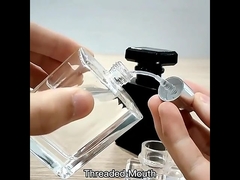 Spray de névoa de vidro 30 ml 50 ml Luxo Negro Frasco de Perfume Quadrado Vazio