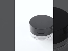 20g plástico transparente potência solta potência de acabamento cosmético frasco com tampa de espelho