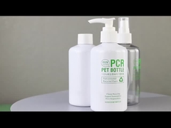 100% PCR PET reciclado HDPE material Shampoo gel de chuveiro frasco refrigerante frasco